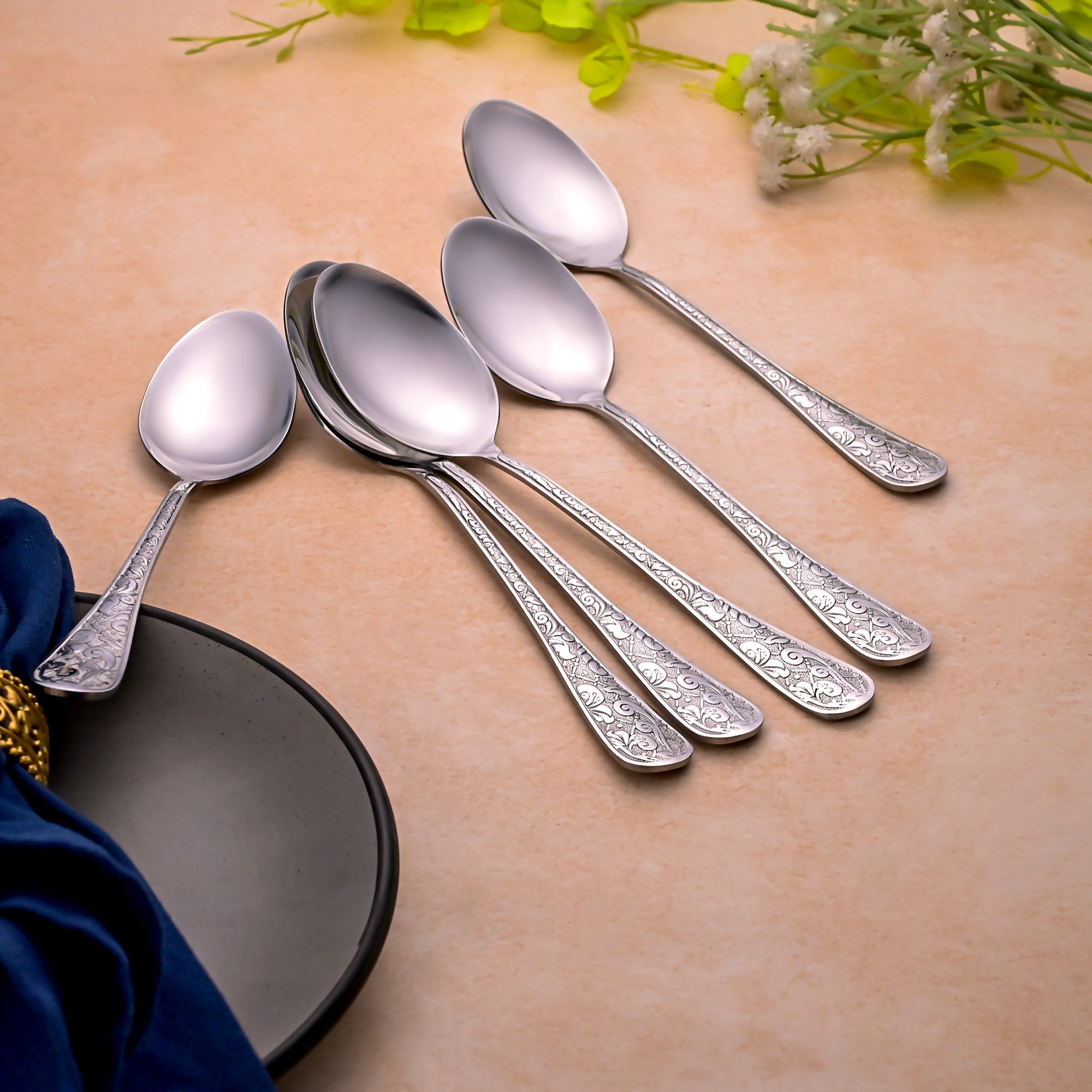 Silver Filigree Spoons – Stylish Cutlery for Tea and Coffee

