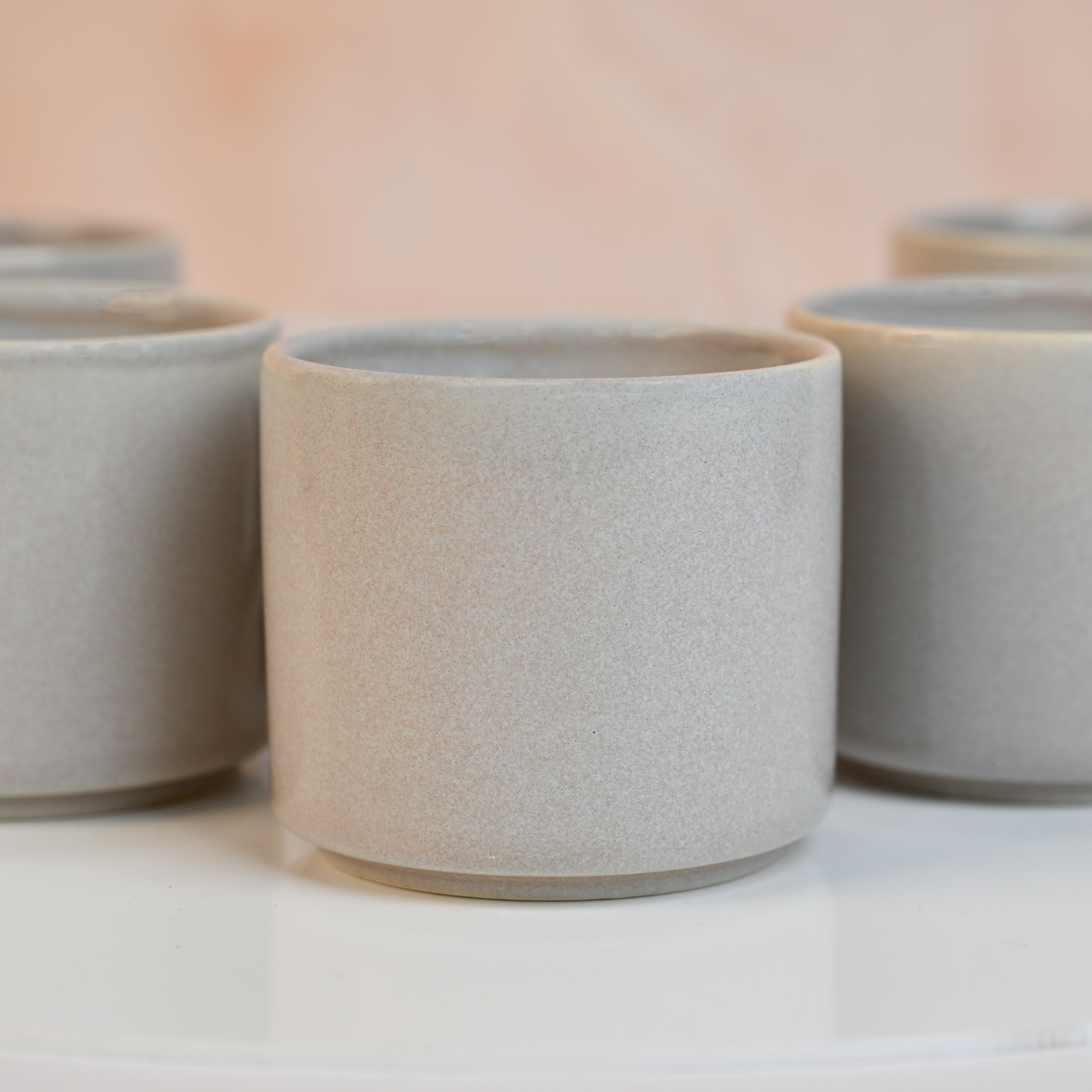 Set of 4 silver lustrous new bone china tea cups

