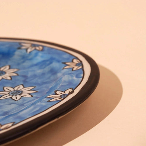 Decorative small blossom platter for dining


