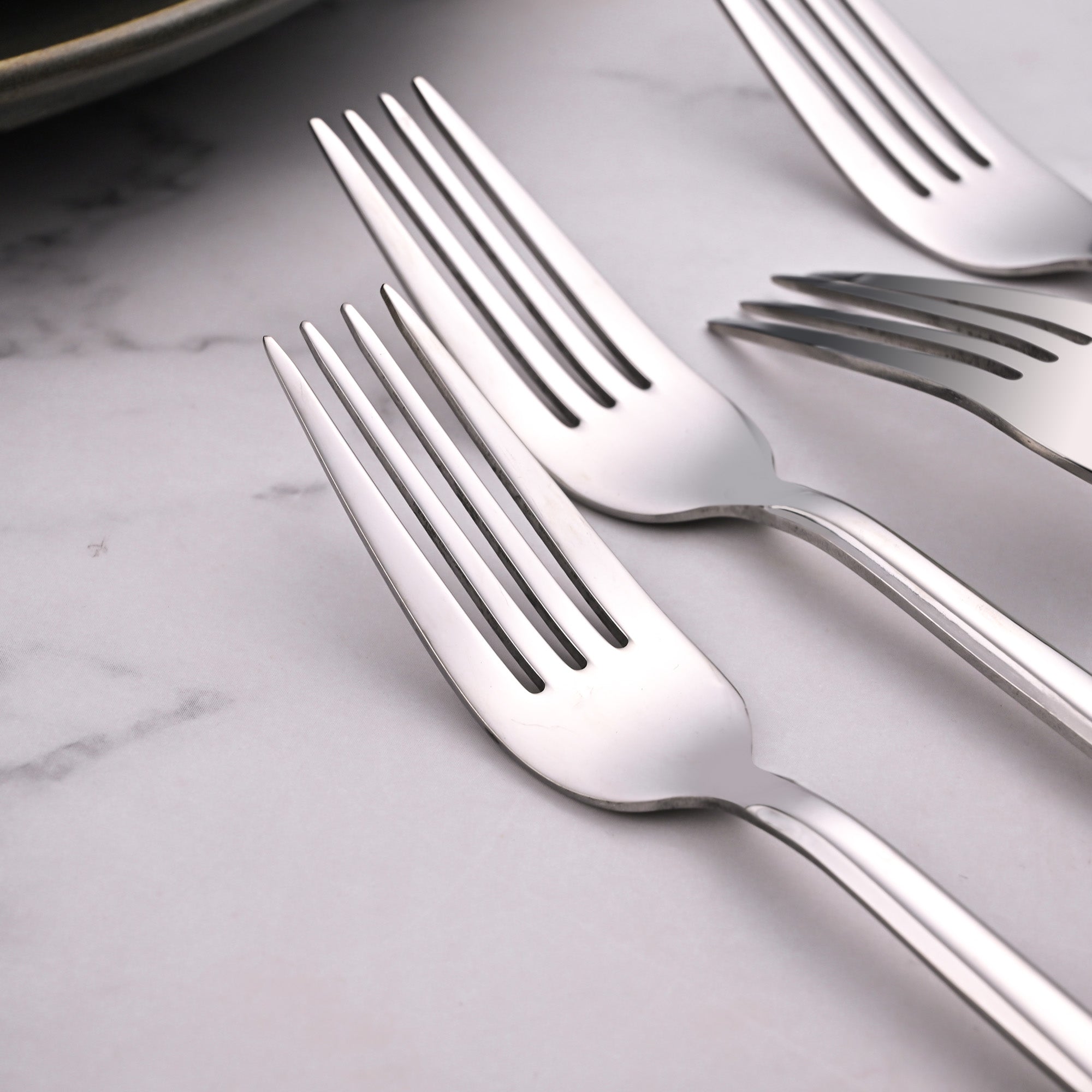 SmoothGrip Stainless Steel Forks Set of 4 for Everyday Dining

