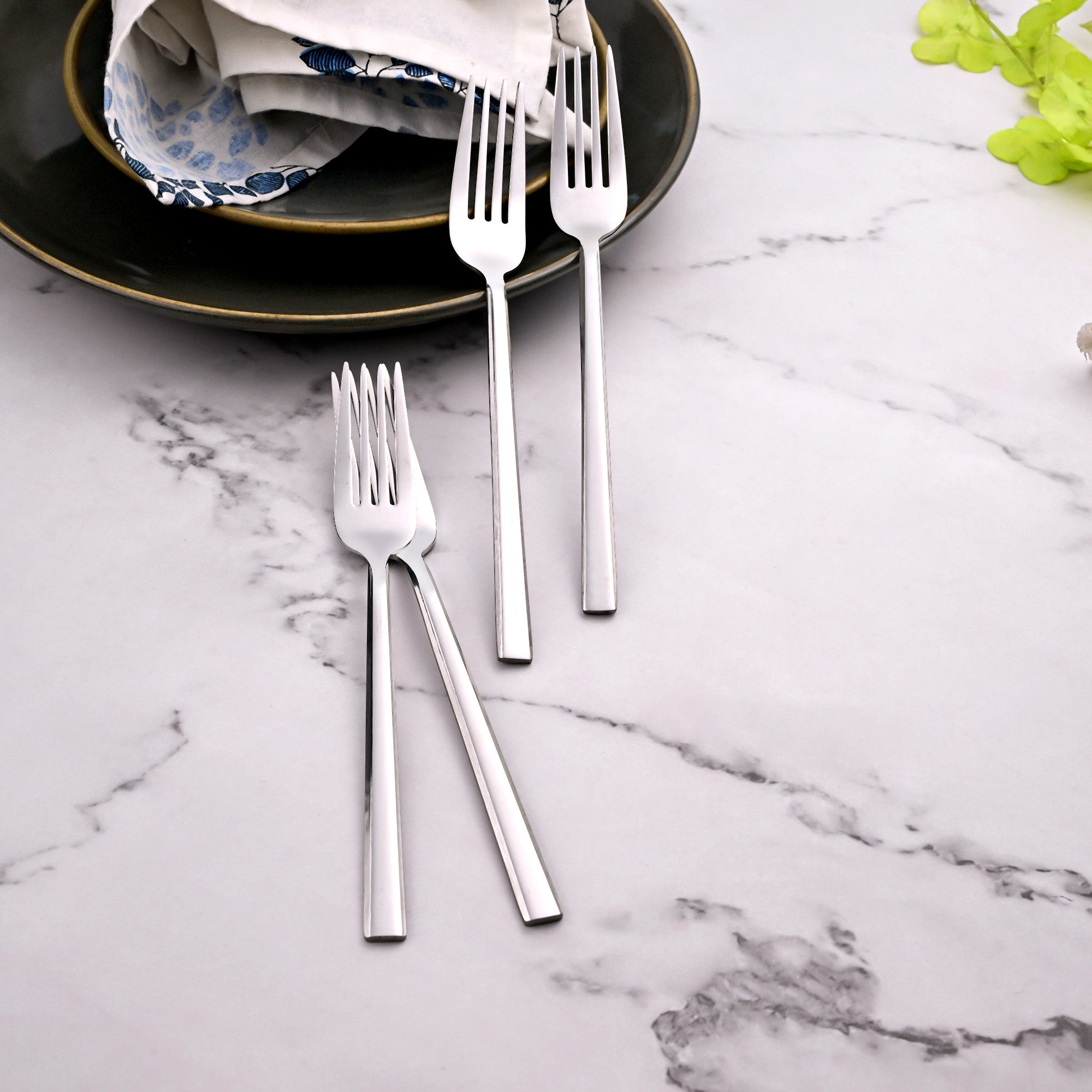 SmoothGrip Steel Forks for Serving Meals and Appetizers

