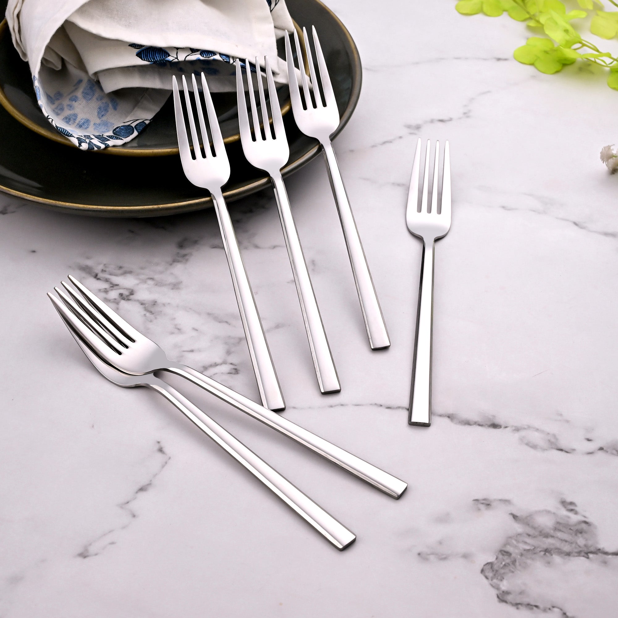 SmoothGrip Steel Forks for Serving Meals and Appetizers

