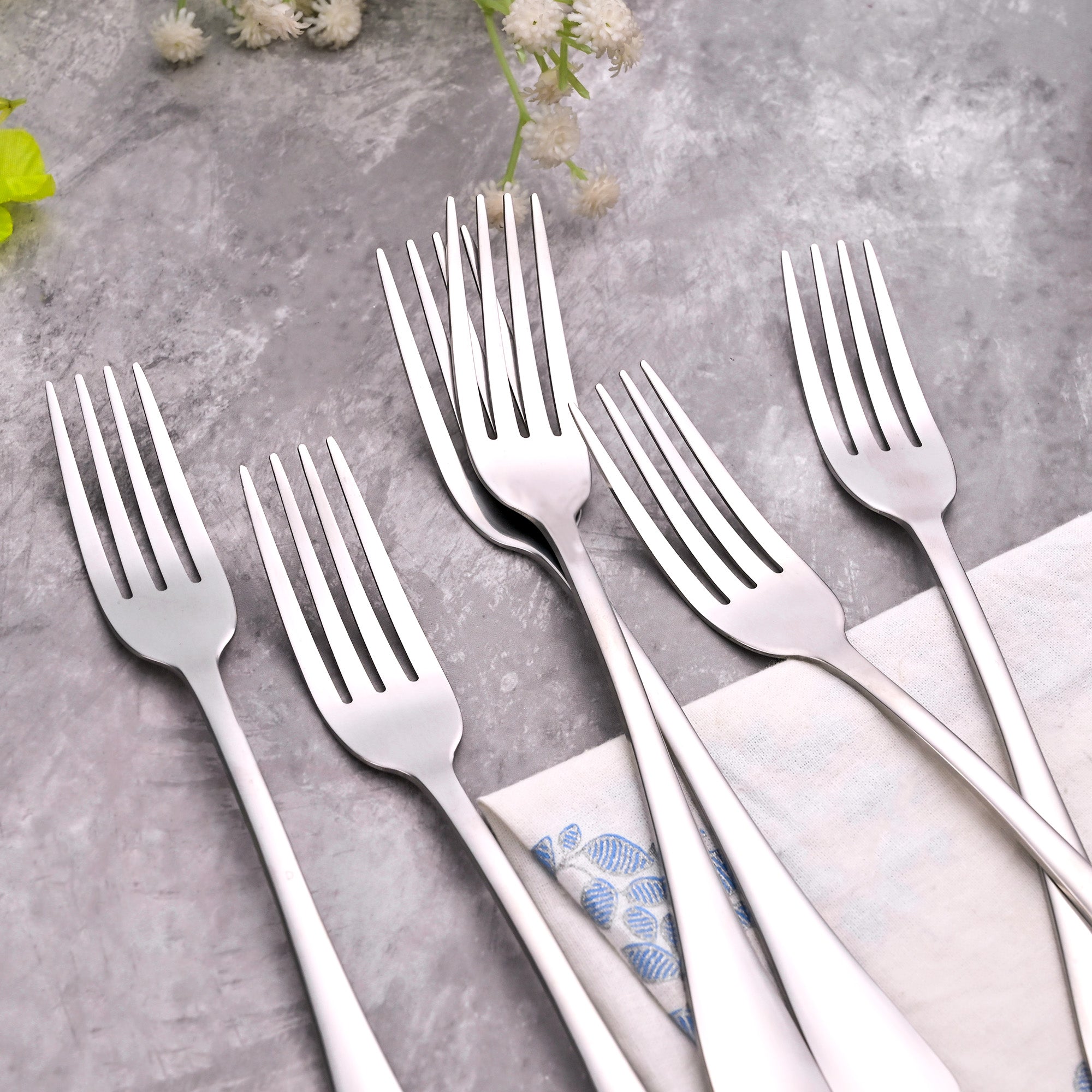 Premium Snappy Silver Fork Set of 6 for Stylish Dining


