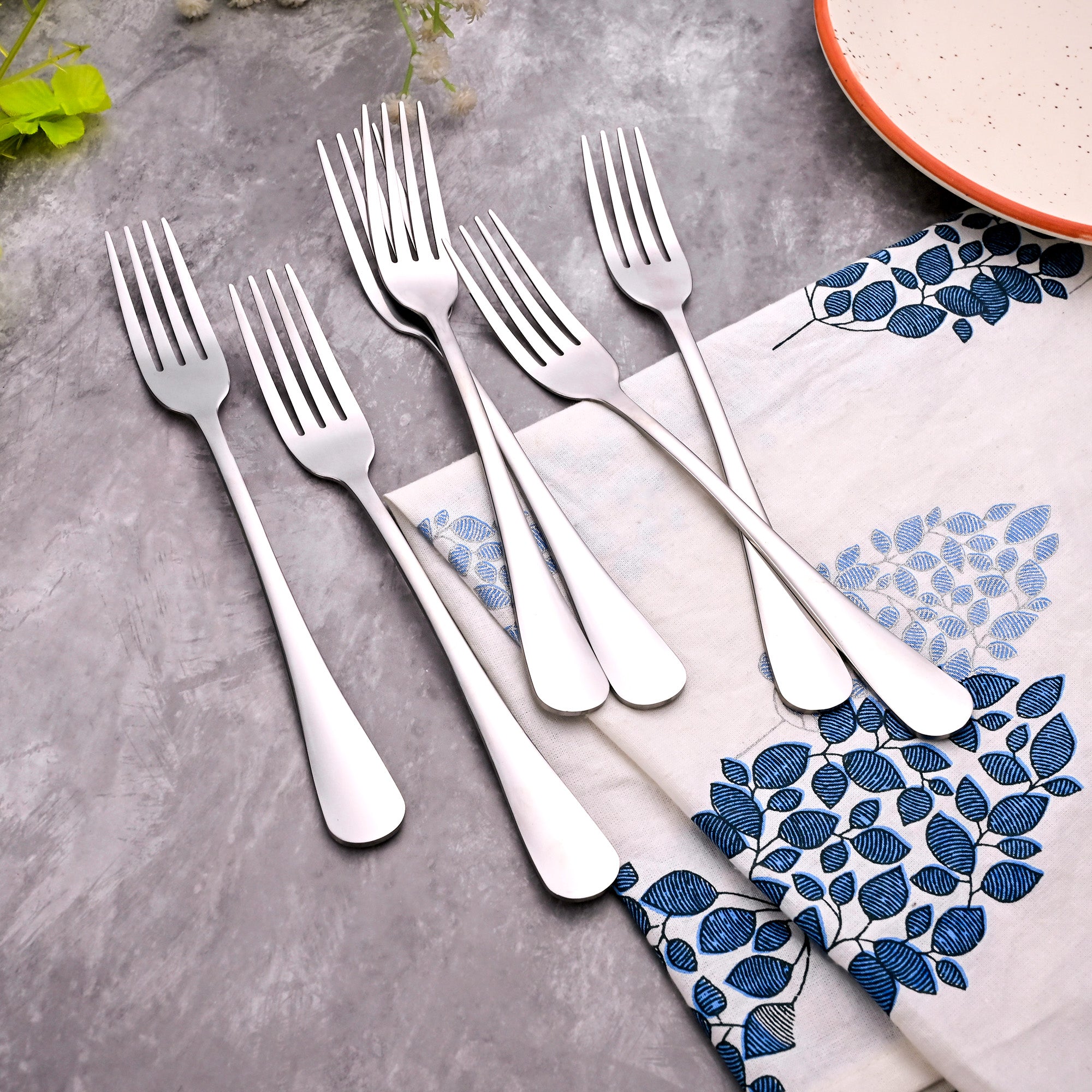 Set of 6 Snappy Silver Forks for Snacks, Desserts, and Appetizers


