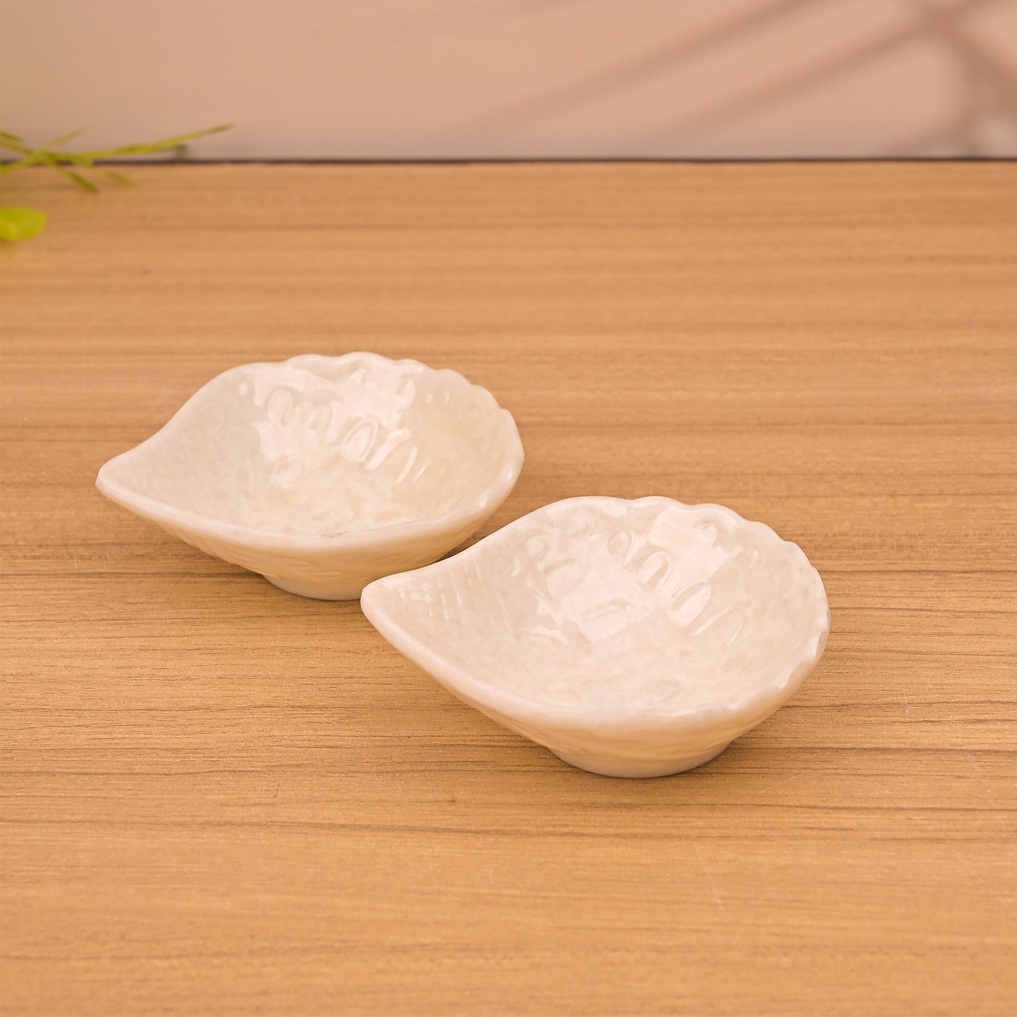 Snazzy white melamine mini dip bowl set of 2

