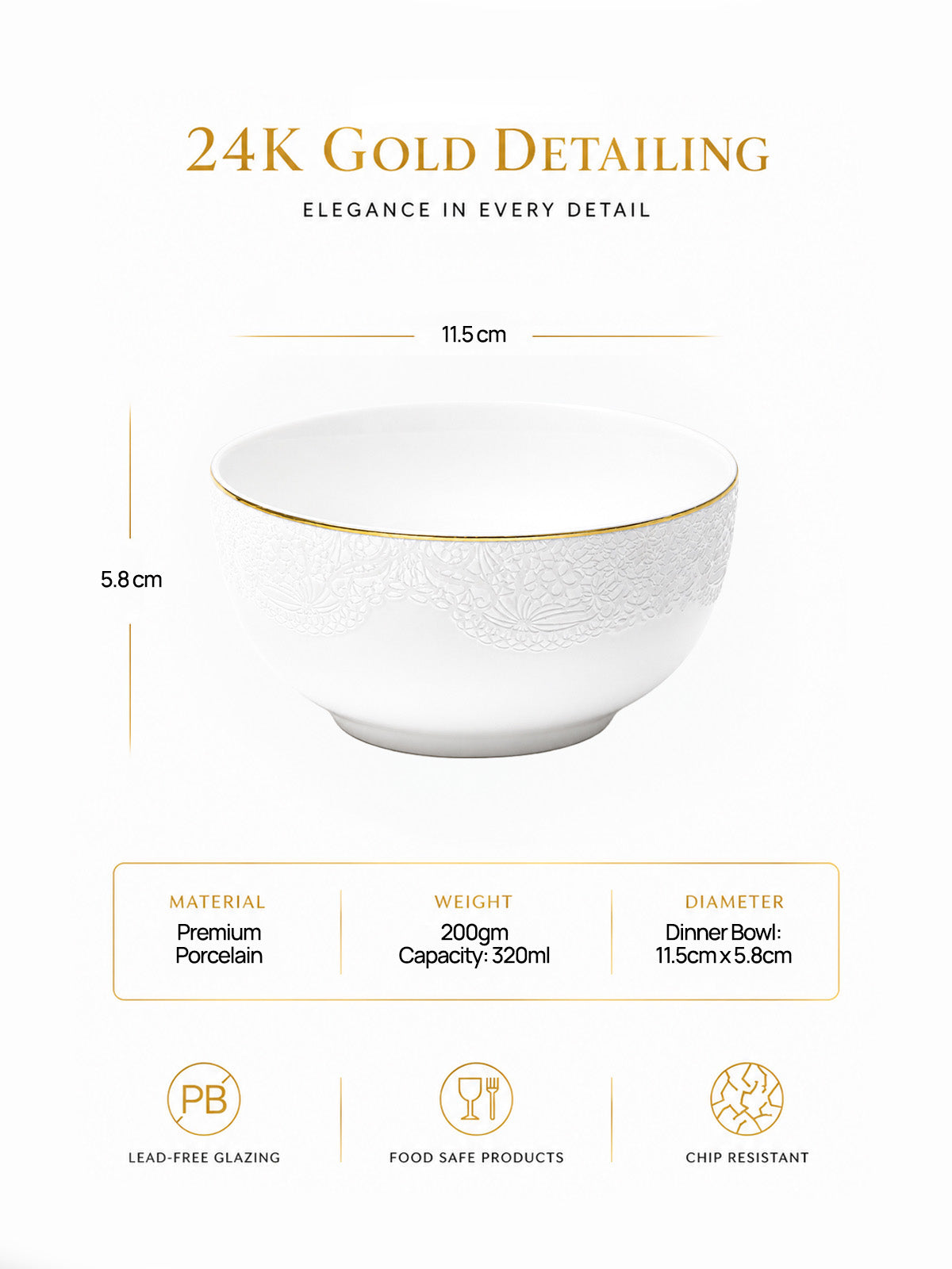 Snowflake gold serving bowl

