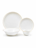 Snowflake 24K pure gold detailing porcelain dinner set 27 pcs

