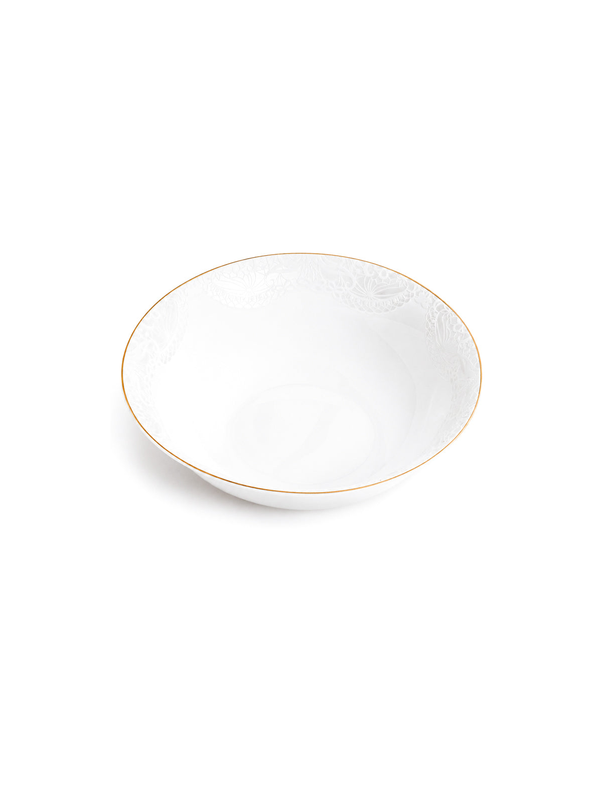 Snowflake porcelain dinnerware set with pure 24K gold accents

