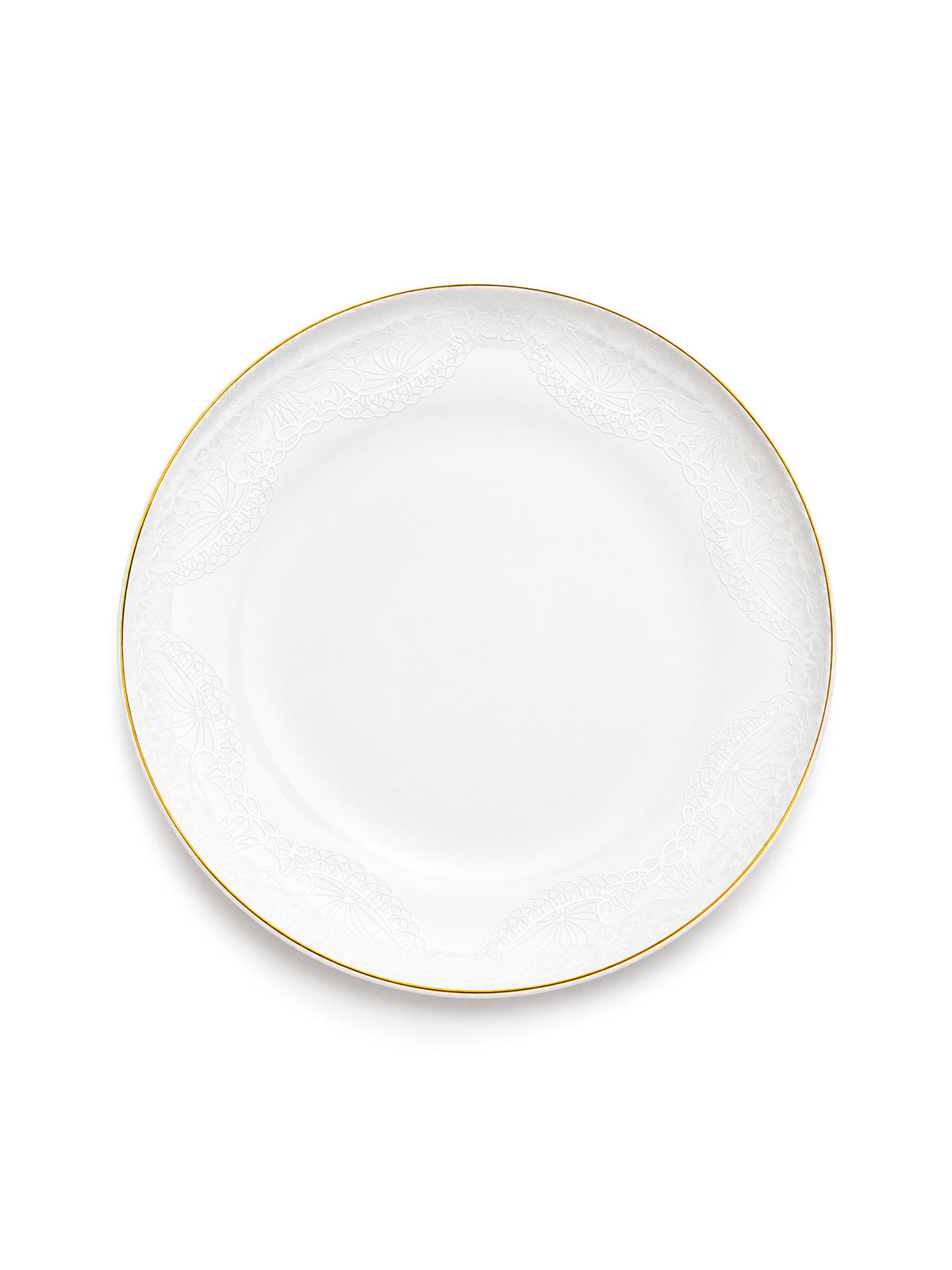 Snowflake luxury porcelain dinner set with 24K gold detailing

