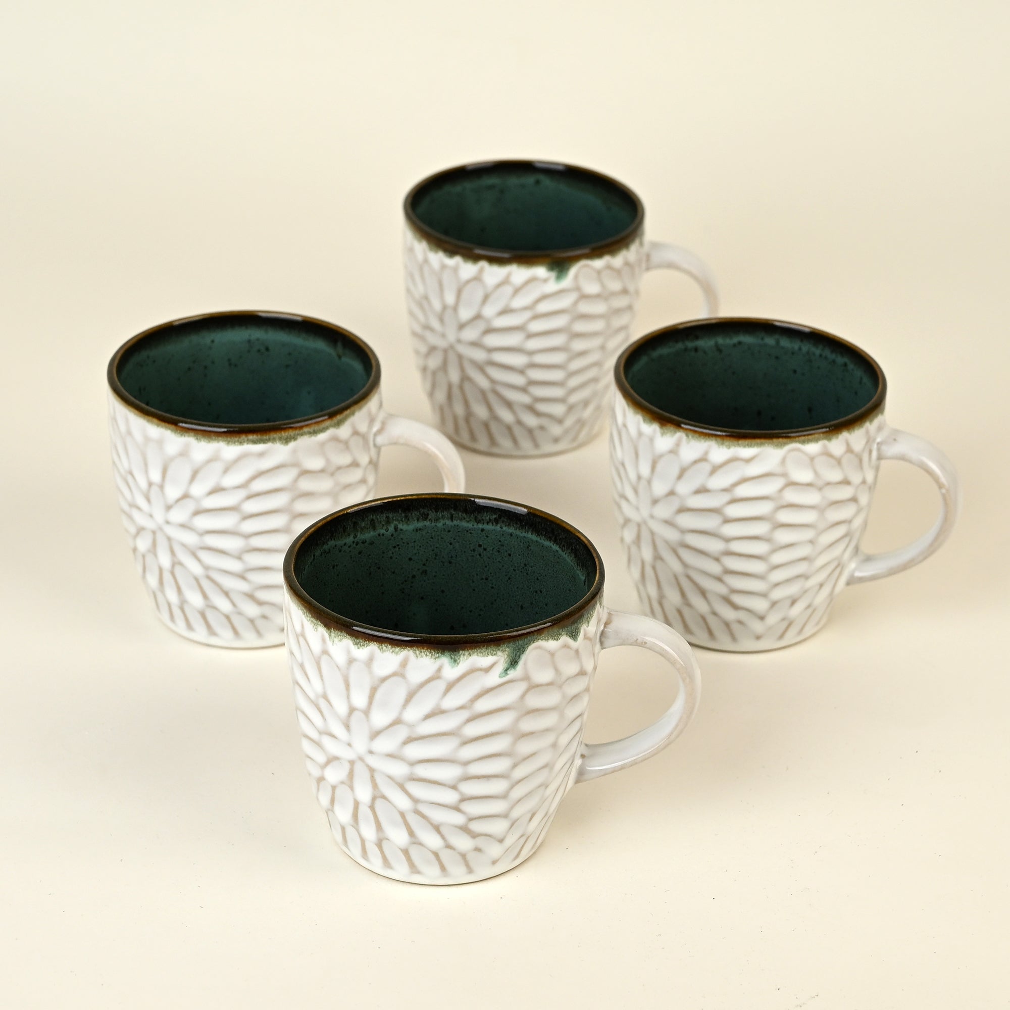 Off-white ceramic tea cups

