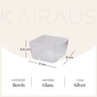 Decorative sparkling glass bowl and tray

