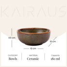 Elegant glossy brown serving bowl set

