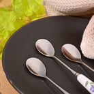 Lavender bloom dessert spoon set

