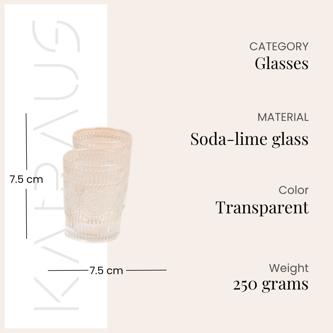Sunflower Embossed Drinking Glasses


