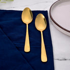 Sunlit Gold Tea Spoons Set of 2 with Elegant Gold Finish

