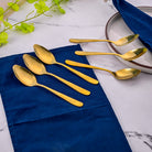 Decorative Gold Tea Spoons Set for Modern Table Settings

