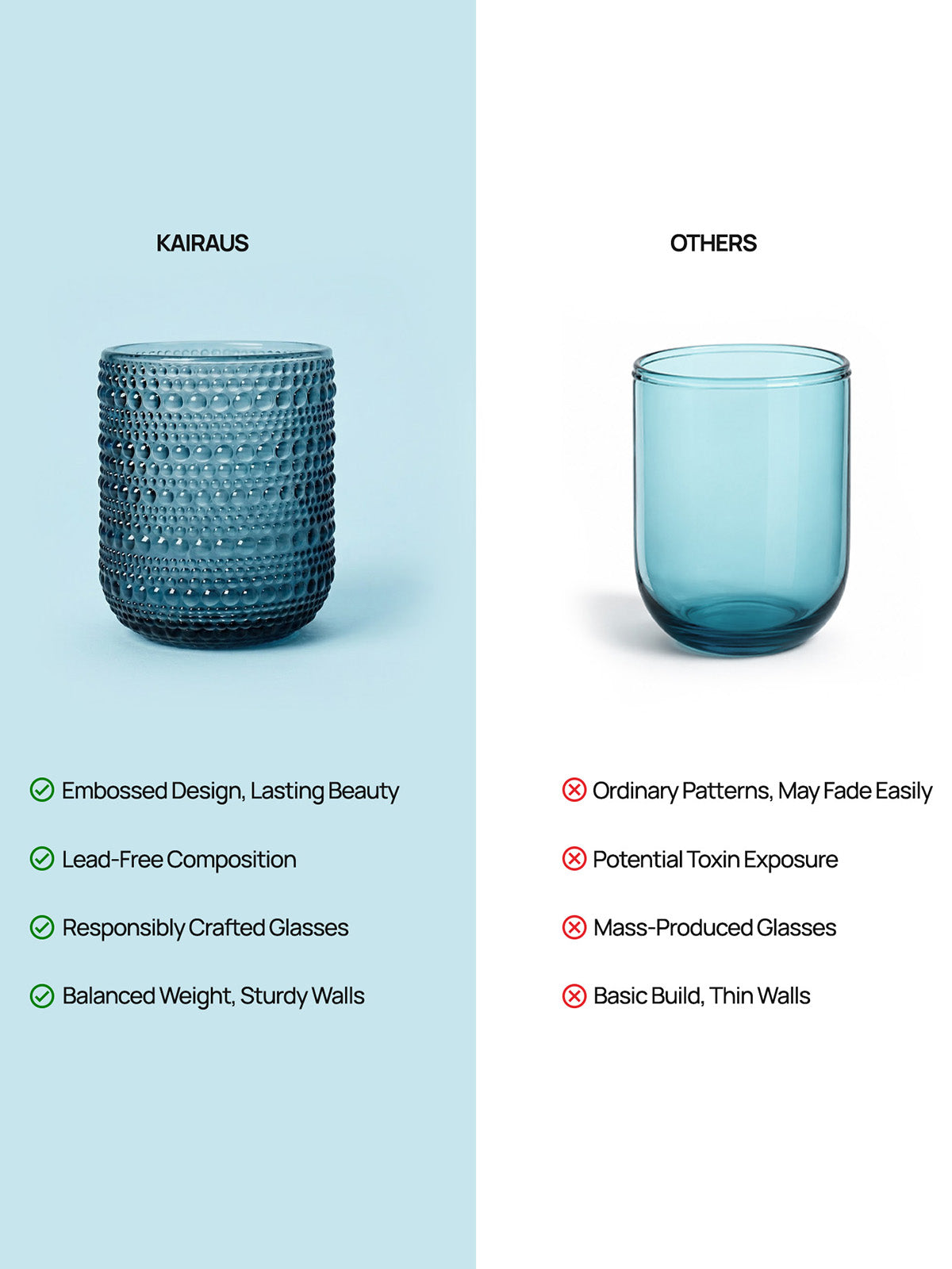 Four-piece Oceanic drinking glass collection by Talice