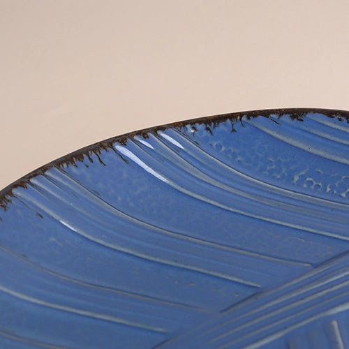 Teal platter for serving food and appetizers

