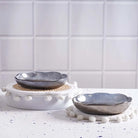 Textured glass bowl set of 2

