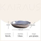 Elegant textured glass serving bowls

