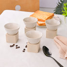 The Elements Conical Ceramic Coffee Mug Tea Cup Set of 4


