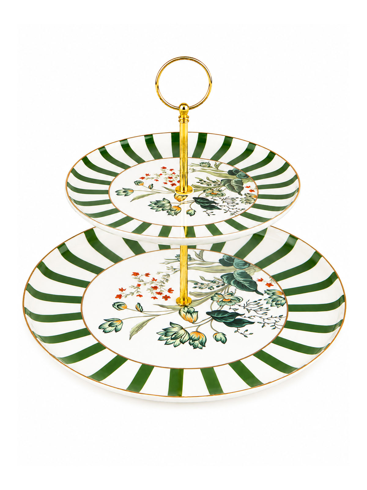 The Golden France real gold 2-tier serving stand

