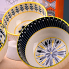Stylish set of four floral dining bowls

