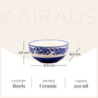 Timeless blue floral ceramic bowls for serving

