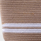 Rustic jute tote basket for bedroom and living room storage

