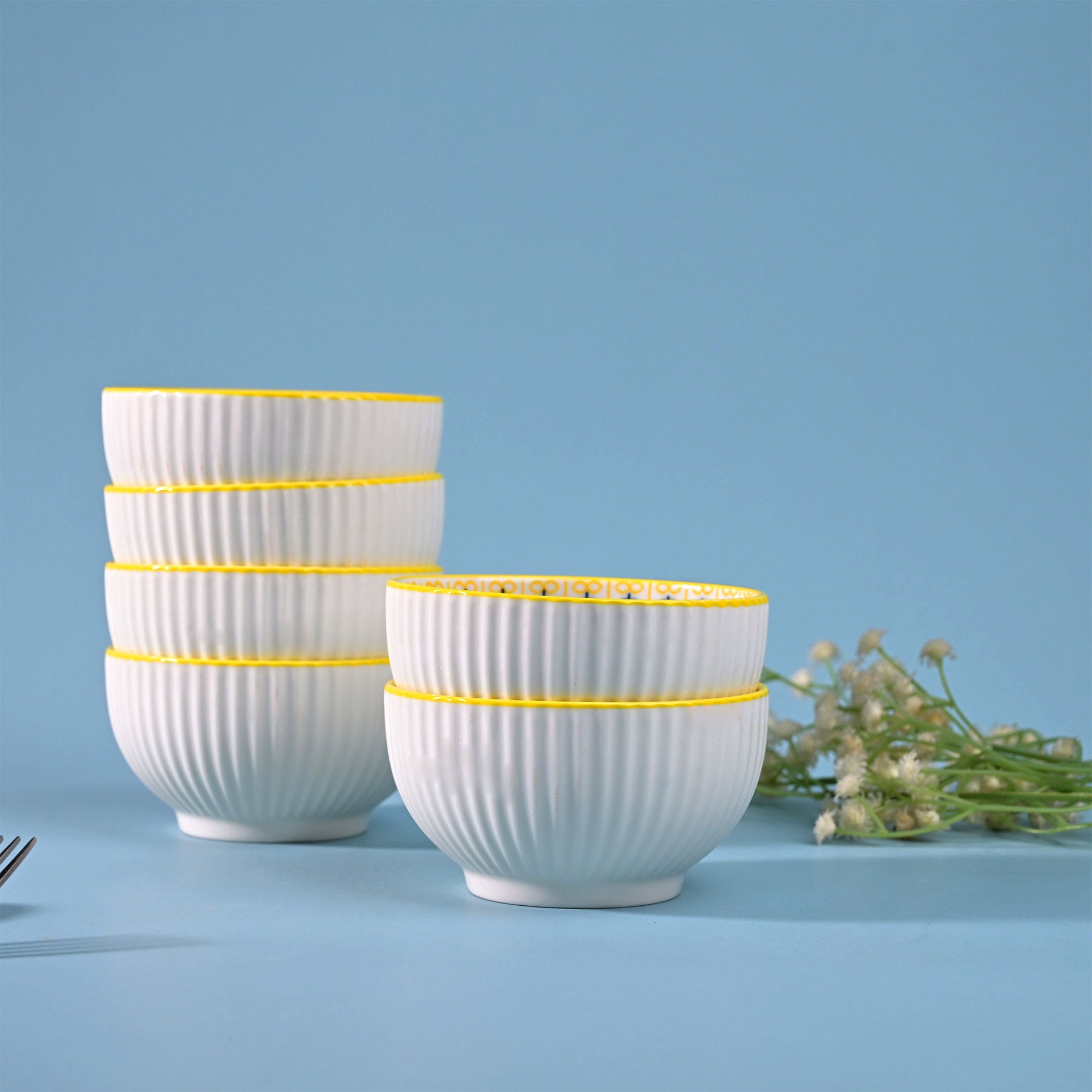 Unique floral print bowls for dining and serving

