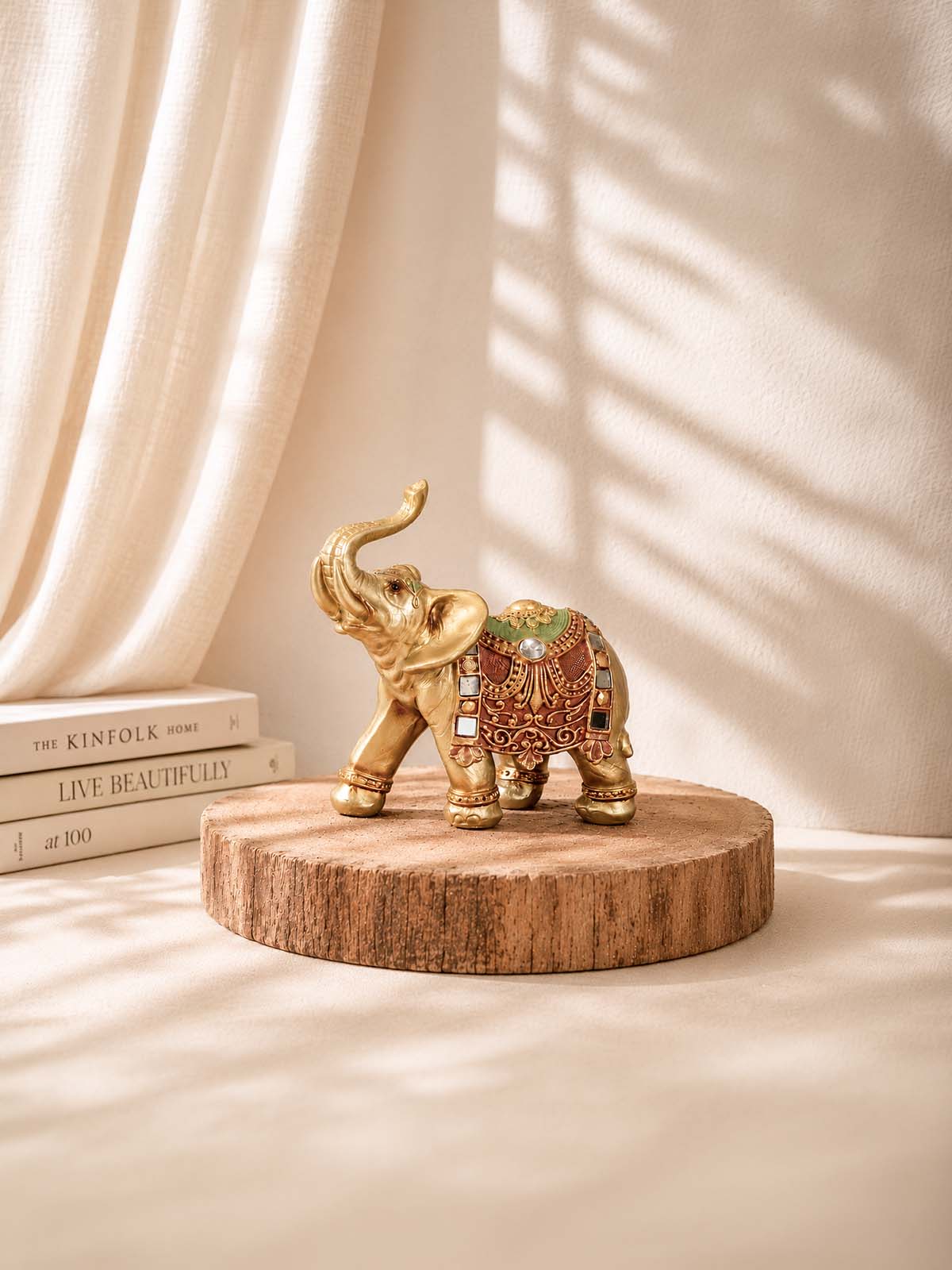 Vaibhav Golden Elephant Figurine