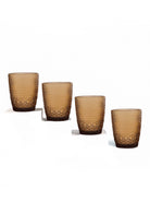 Valley four-piece floral glassware set