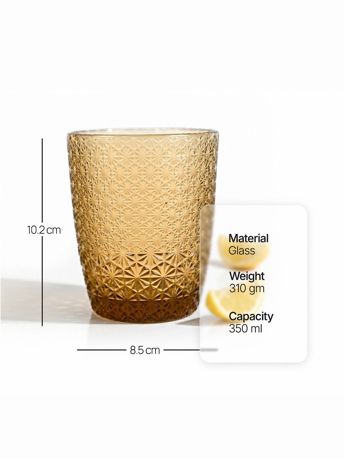 Valley six-piece floral glassware set