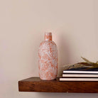 Coral and white motif vase for stylish interiors


