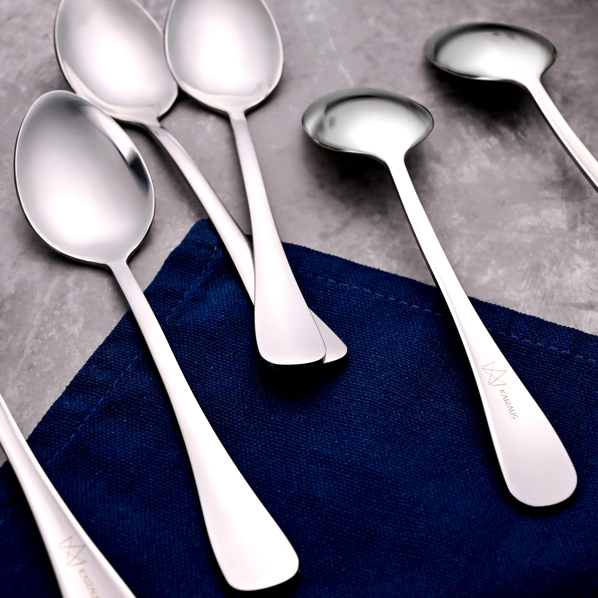 Velvet Shine Silver Tea Spoons – Set of Six with a Polished Finish

