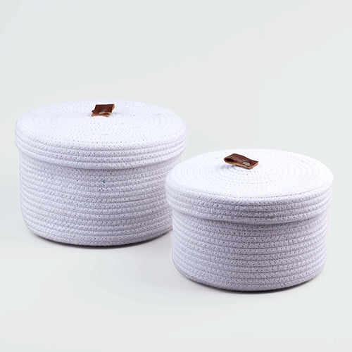 Handwoven jute storage basket for everyday organization

