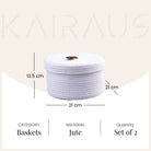 Eco-friendly jute basket for home storage and decor


