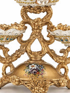 Decorative Victorian Resin Fruit Basket with a stylish two-tier structure

