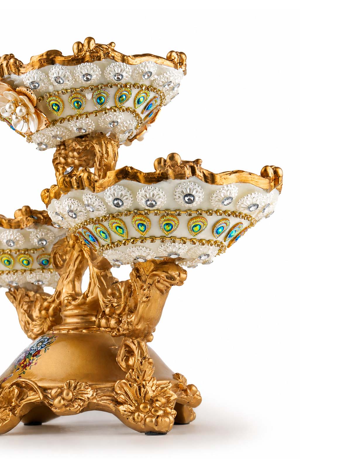 Elegant Victorian Two-Tier Fruit Basket for dining table decor

