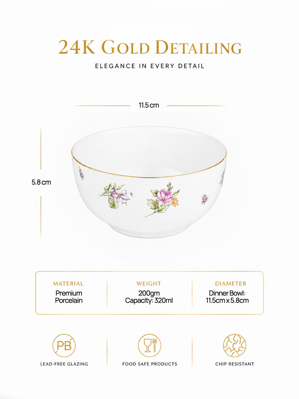 24K gold dining bowl

