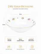 Victorian Ode 24K gold serving bowl with elegant design

