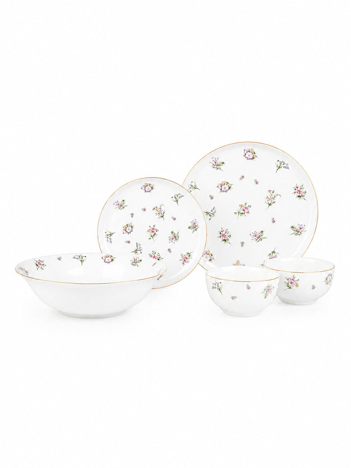 Victorian Ode 24K pure gold detailing porcelain dinner set 27 pcs

