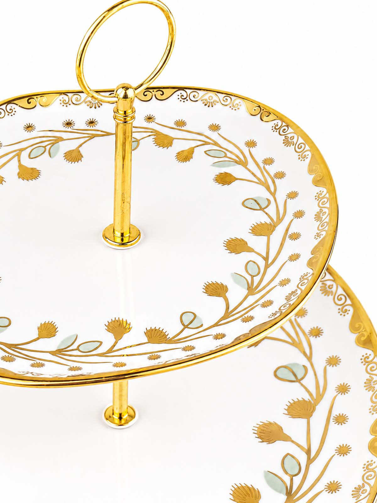 Vine & Gold luxury 2-tier serving stand

