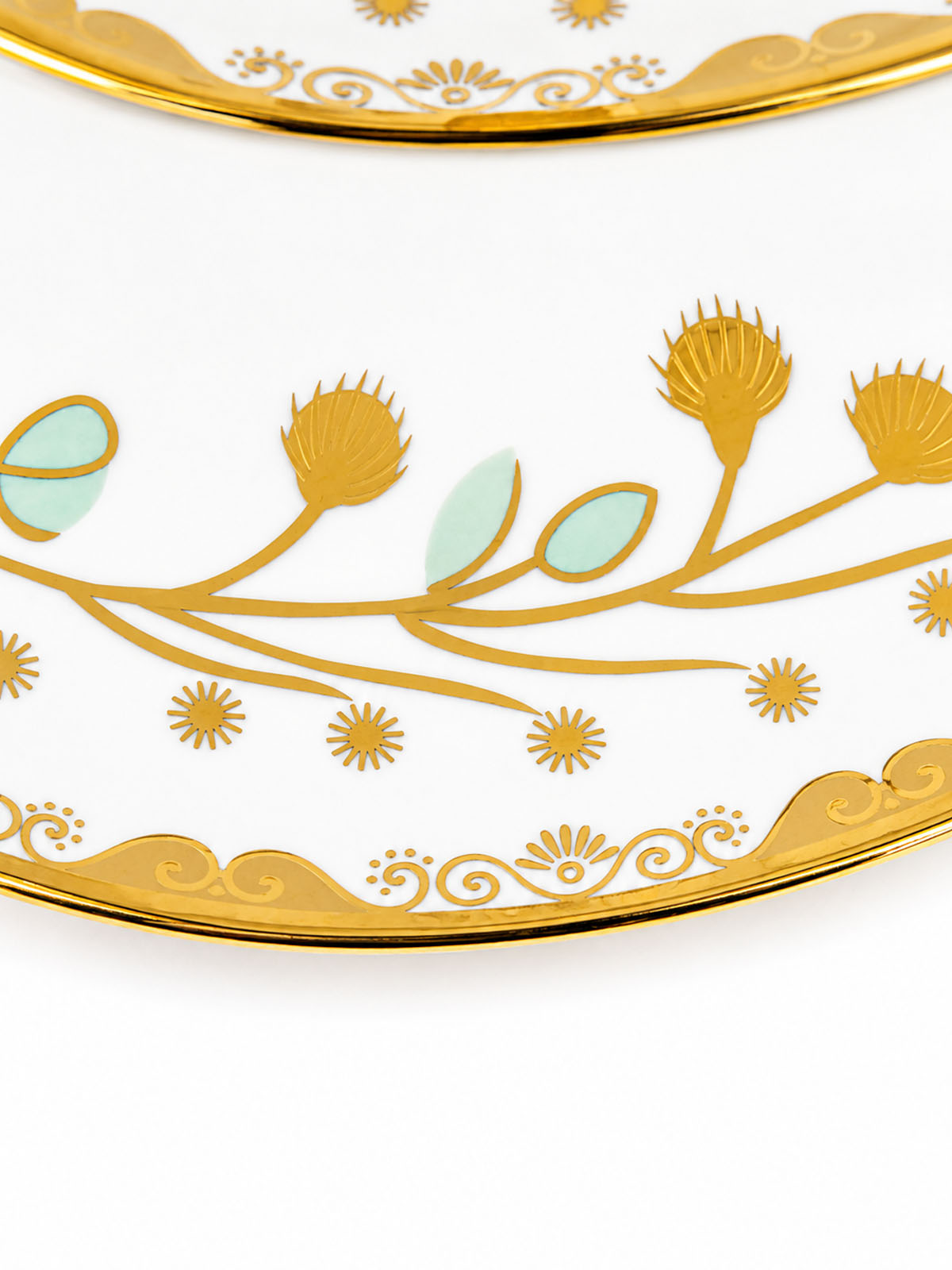 Vine & Gold real gold serving stand with two tiers

