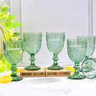 Vintage diamond glass set showcasing elegant tableware design


