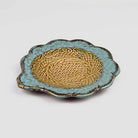 Elegant vintage green serving platter

