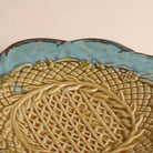 Classic green ceramic serving platter for dining


