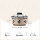 Vintage style ceramic bowls with covers

