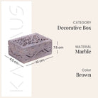 Antique-style marble treasure box with intricate craftsmanship

