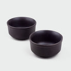 Set of two Volcano Black ceramic bowls

